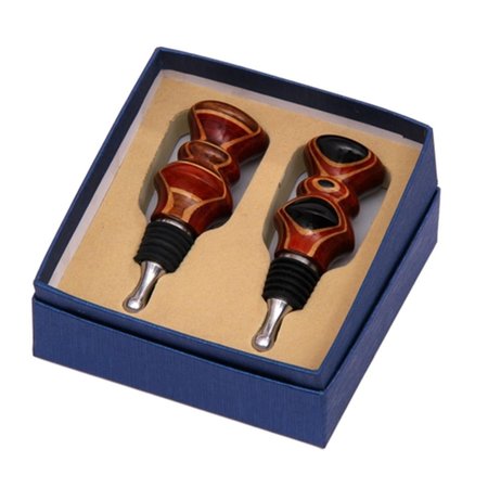 VINOSTRUMENTI 2 Piece Wooden Wine Gift Set VSGS2PcWS